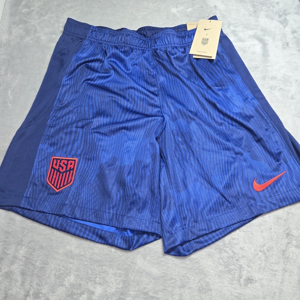 Nike USA Soccer Shorts XL Blue Dri-Fit Slim Fit USMNT Training Shorts NWT